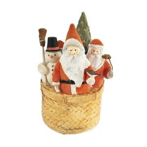 Marjolein Bastin Music Box Santa Snowman Christmas Decoration Works